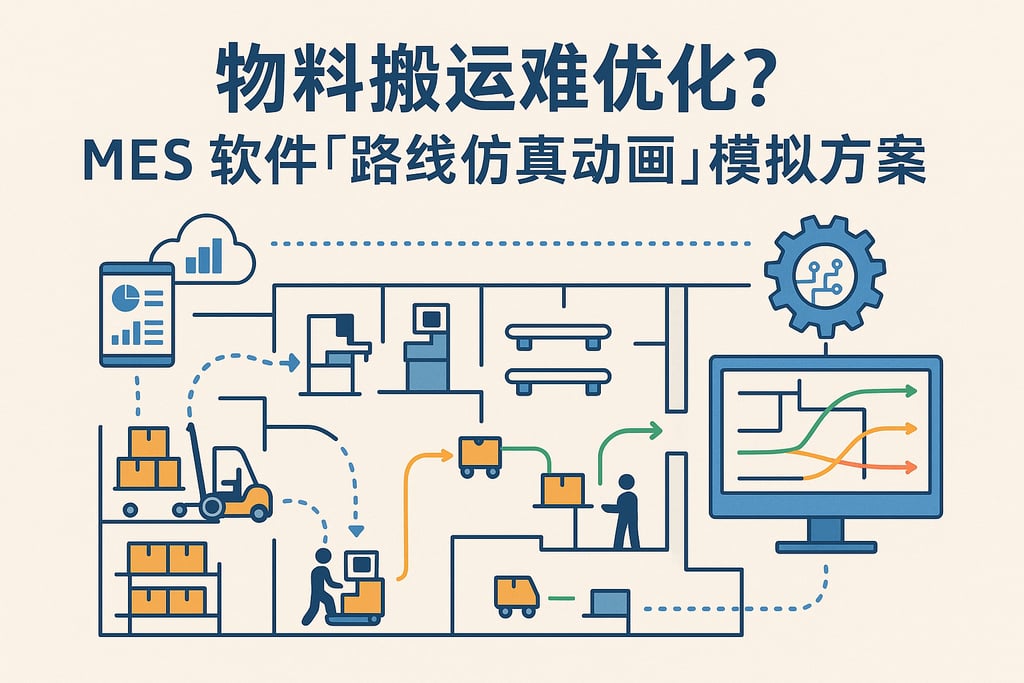 物料搬运难优化？MES 软件「路线仿真动画」模拟方案